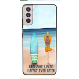 personalized girl yoga surfing beach phone case