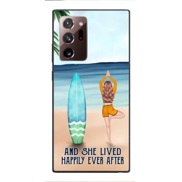personalized girl yoga surfing beach phone case