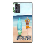 personalized girl yoga surfing beach phone case