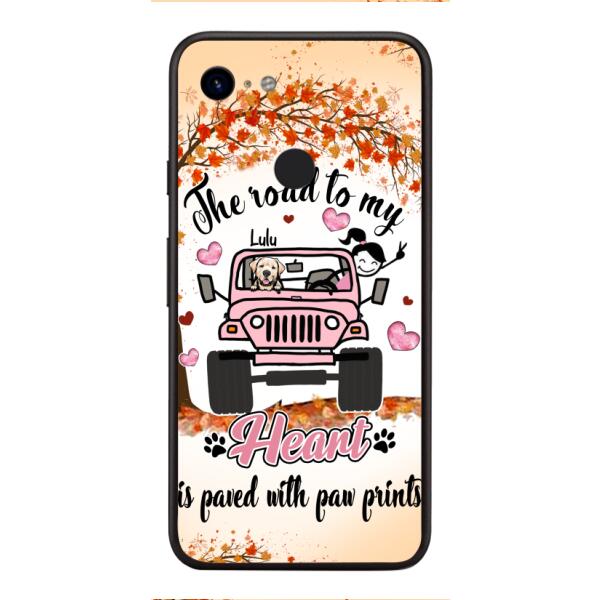 Personalized Dog In Road To Your Heart Phone Case JUL-MA02