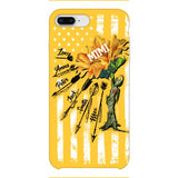 CUSTOMIZED GRANDMA MOTHER PERSONALIZED NICKNAME SUNFLOWER PHONE CASE TNMA