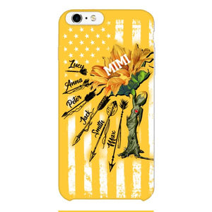 CUSTOMIZED GRANDMA MOTHER PERSONALIZED NICKNAME SUNFLOWER PHONE CASE TNMA