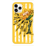 CUSTOMIZED GRANDMA MOTHER PERSONALIZED NICKNAME SUNFLOWER PHONE CASE TNMA