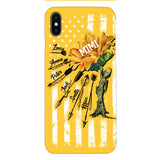 CUSTOMIZED GRANDMA MOTHER PERSONALIZED NICKNAME SUNFLOWER PHONE CASE TNMA