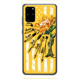 CUSTOMIZED GRANDMA MOTHER PERSONALIZED NICKNAME SUNFLOWER PHONE CASE TNMA