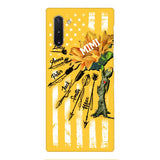 CUSTOMIZED GRANDMA MOTHER PERSONALIZED NICKNAME SUNFLOWER PHONE CASE TNMA
