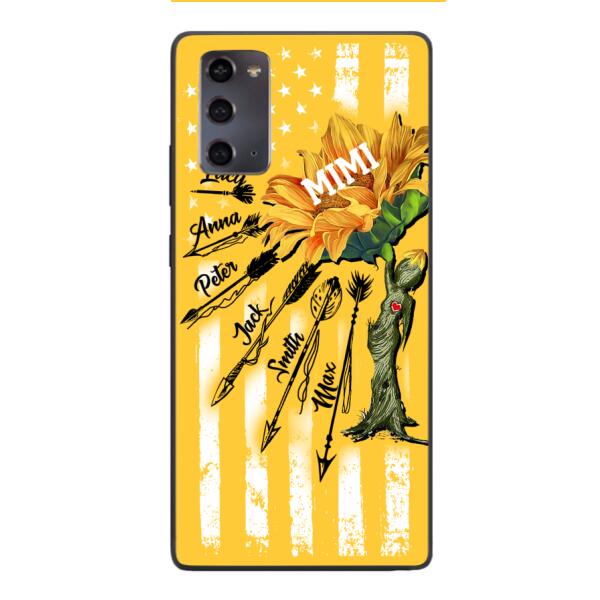 CUSTOMIZED GRANDMA MOTHER PERSONALIZED NICKNAME SUNFLOWER PHONE CASE TNMA
