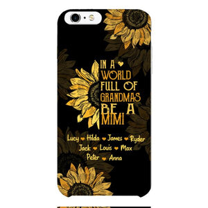 GRANDMAS WITH PERSONALIZED NICKNAME SUNFLOWER PHONE CASE TNMA0607