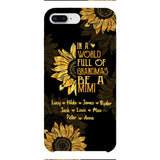 GRANDMAS WITH PERSONALIZED NICKNAME SUNFLOWER PHONE CASE TNMA0607