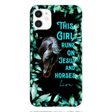 Personalized Girl Runs On Jesus And Horse Phone Caset AUG-LN05