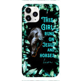 Personalized Girl Runs On Jesus And Horse Phone Caset AUG-LN05