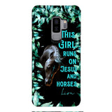 Personalized Girl Runs On Jesus And Horse Phone Caset AUG-LN05