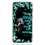 Personalized Girl Runs On Jesus And Horse Phone Caset AUG-LN05