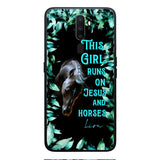Personalized Girl Runs On Jesus And Horse Phone Caset AUG-LN05