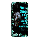 Personalized Girl Runs On Jesus And Horse Phone Caset AUG-LN05