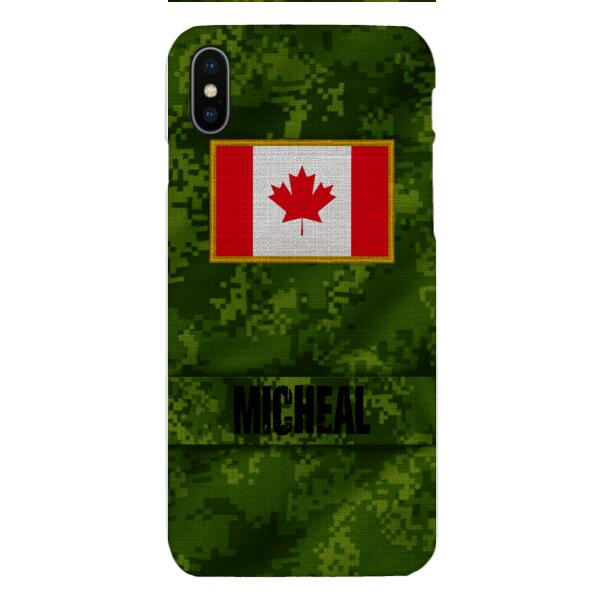 Personalized Canadian Soldier Phone Case OCT-HQ07