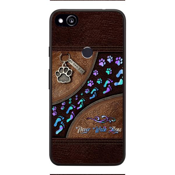 PERSONALIZED NEVER WALK ALONE DOG MOM PHONECASE TNTN0810