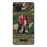 Personalized British Veteran Phone Case OCT-DT10