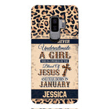 Personalized Never Underestimate A Girl Who Is Covered By The Blood Of Jesus And Was Born In January Phone Case OCT-DT11