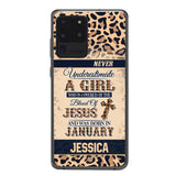 Personalized Never Underestimate A Girl Who Is Covered By The Blood Of Jesus And Was Born In January Phone Case OCT-DT11