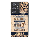 Personalized Never Underestimate A Girl Who Is Covered By The Blood Of Jesus And Was Born In January Phone Case OCT-DT11
