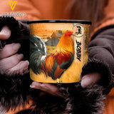 PERSONALIZED ROOSTER STEEL MUG 12OZ 3D PRINTED OCT-DT12