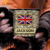 PERSONALIZED BRITISH SOLIDER STEEL MUG 12OZ 3D PRINTED OCT-QH15