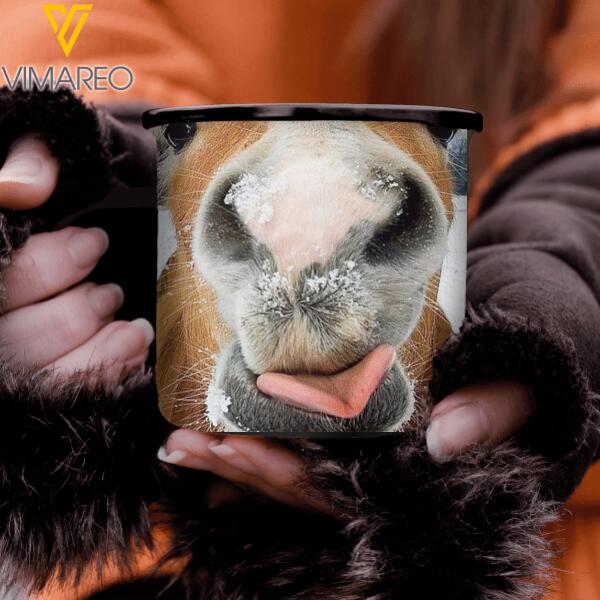 PERSONALIZED FUNNY HORSE STEEL MUG 12OZ 3D PRINTED TNMQ1510