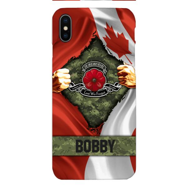 Personalized Canadian Soldier Phone Case OCT-DT21