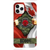 Personalized Canadian Soldier Phone Case OCT-DT21