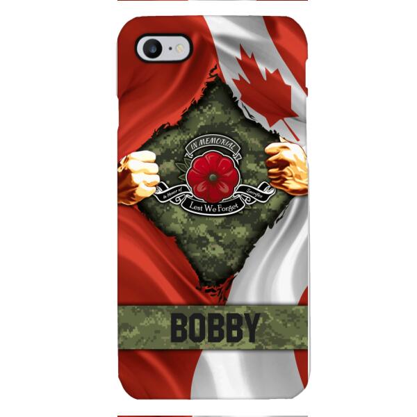 Personalized Canadian Soldier Phone Case OCT-DT21