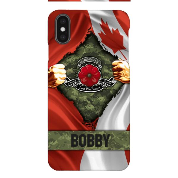 Personalized Canadian Soldier Phone Case OCT-DT21