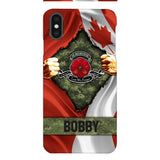Personalized Canadian Soldier Phone Case OCT-DT21