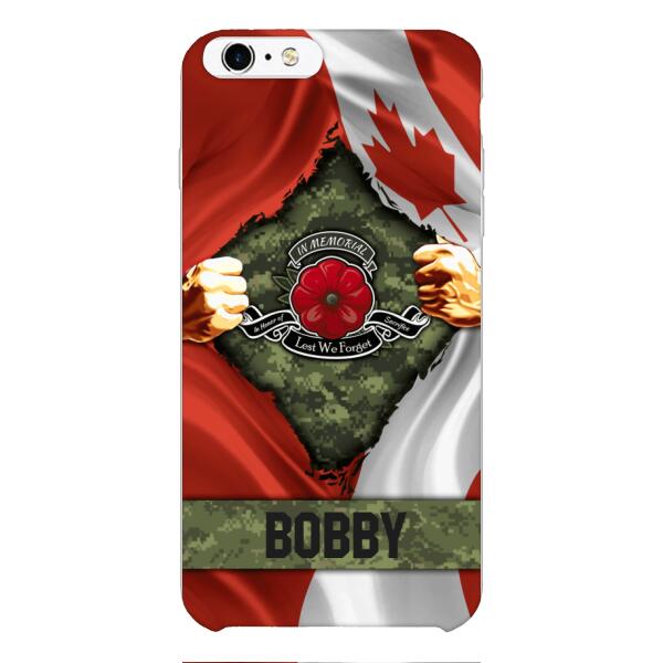 Personalized Canadian Soldier Phone Case OCT-DT21