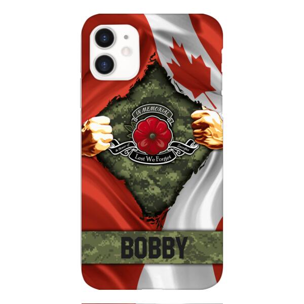 Personalized Canadian Soldier Phone Case OCT-DT21