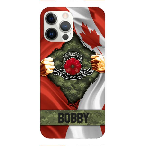 Personalized Canadian Soldier Phone Case OCT-DT21