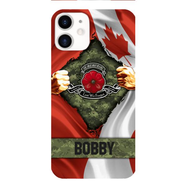 Personalized Canadian Soldier Phone Case OCT-DT21