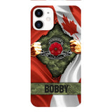 Personalized Canadian Soldier Phone Case OCT-DT21
