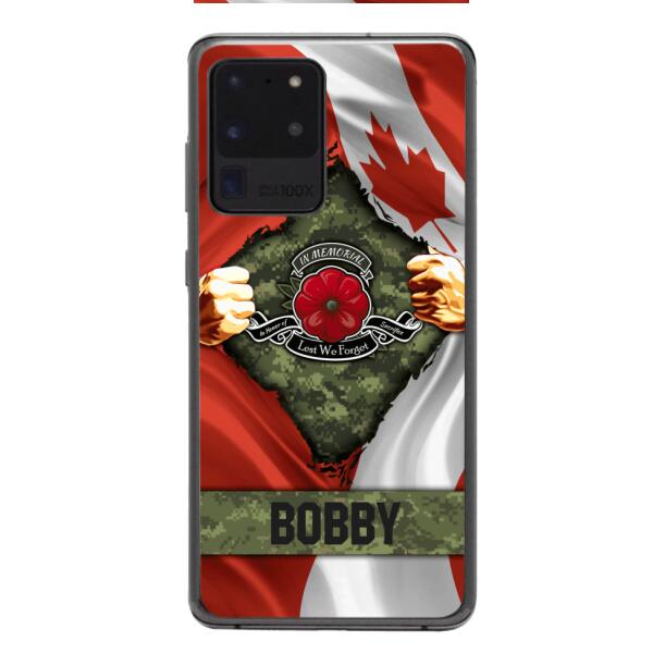 Personalized Canadian Soldier Phone Case OCT-DT21