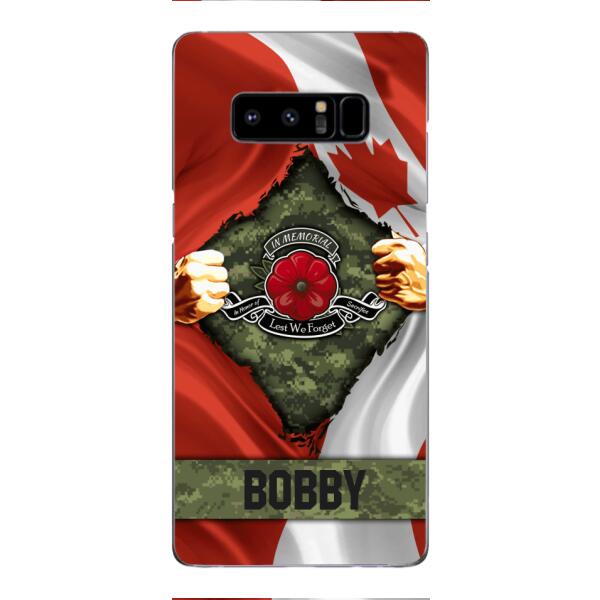 Personalized Canadian Soldier Phone Case OCT-DT21