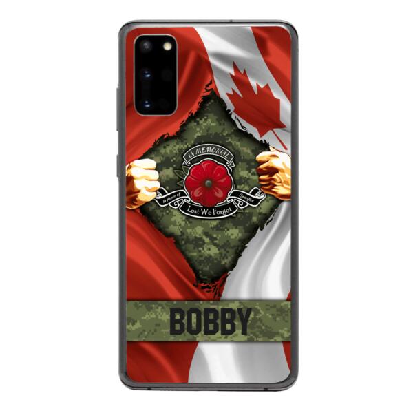 Personalized Canadian Soldier Phone Case OCT-DT21