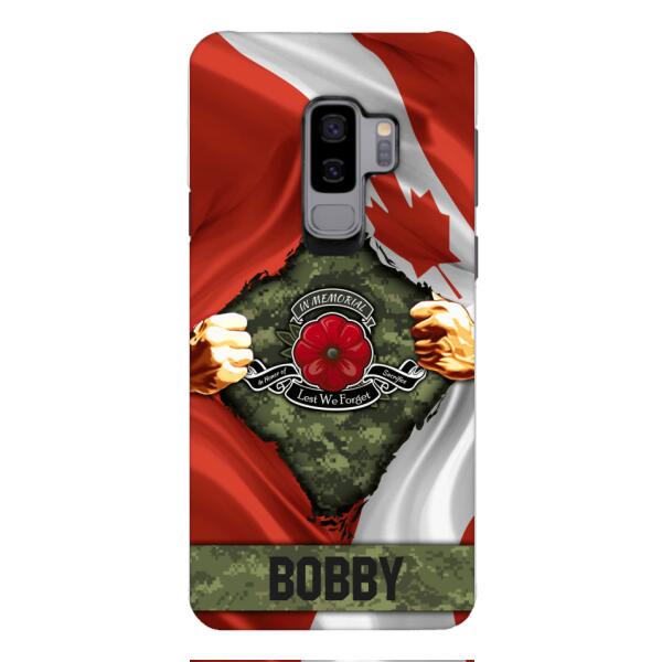 Personalized Canadian Soldier Phone Case OCT-DT21