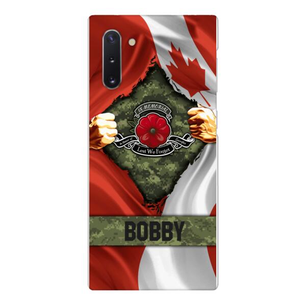 Personalized Canadian Soldier Phone Case OCT-DT21