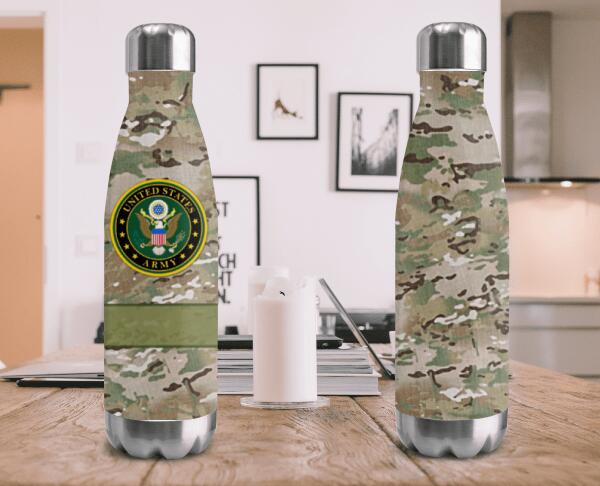 Personalized U.S Army Insulated Water Bottle NOV-QH08