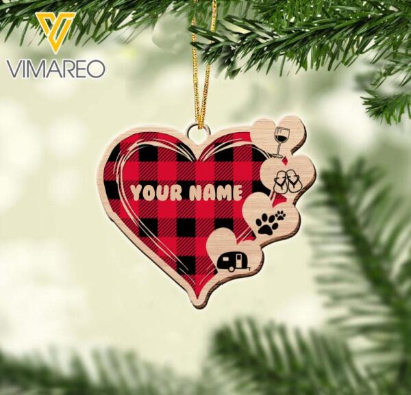 PERSONALIZED SIMPLE LIFE HANGING ORNAMENT CHRISTMAS PRINTED NOV-MQ16