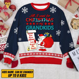 PERSONALIZED ALL I WANT FOR CHRISTMAS IS MY GRANDKIDS  SWEATER QTTQ0112