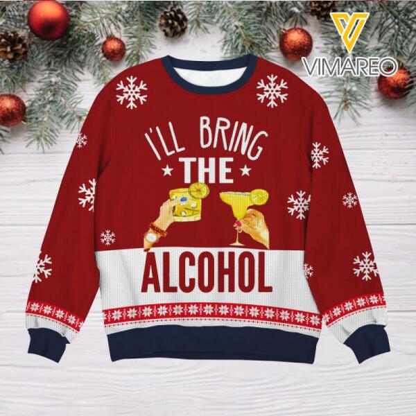 PERSONALIZED I'LL BRING ALCOHOL / BAD DECISION  SWEATER QTVQ0112