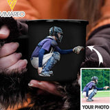 PERSONALIZED BASEBALL PHOTO STEEL MUG 12OZ 3D PRINTED DEC-QH09