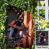 DH Personalized Ironworker Flag DEC-QH09