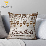 PERSONALIZED GRANDKIDS MAKE LIFE MORE GRAND PILLOW QTTN1712